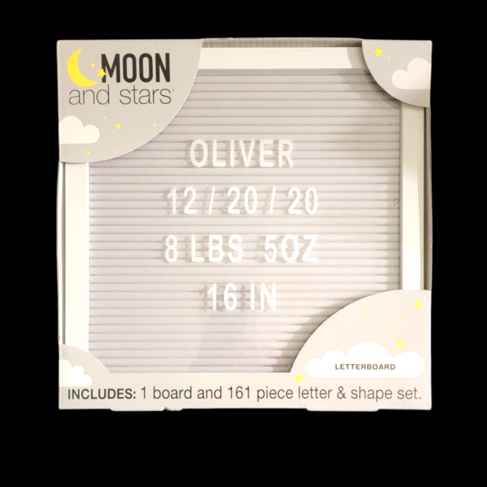 Moon and Stars Letterboard